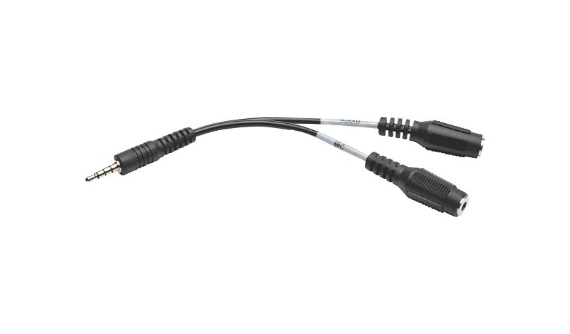 Tripp Lite 3.5mm Audio Headset Splitter/Adapter x2 Female to Male 6 inch 6"