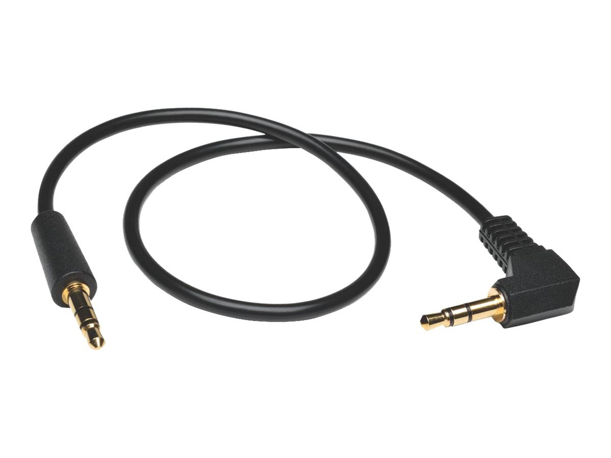 Eaton Tripp Lite Series 3.5mm Mini Stereo Audio Cable with one Right-Angle plug (M/M), 1 ft. (0.31 m) - audio cable - 1