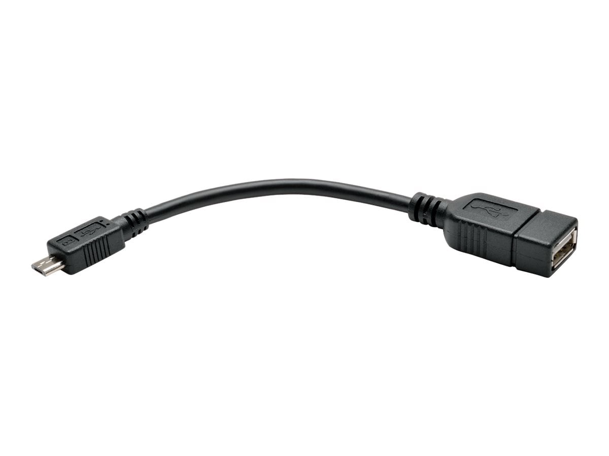 Tripp Lite 6 Inch Micro USB to OTG Host Adapter Cable 5-Pin Micro USB A/A M/F 6" - USB cable - Micro-USB Type B to USB -