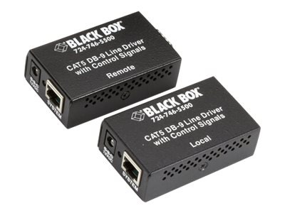 Black Box CATx DB9 Line Driver - 230-Volt - short-haul modem - RS-232