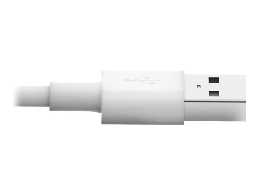 Thumbnail 4 of 10 for Eaton Tripp Lite Series USB-A to Lightning Sync/Charge Cable (M/M) - MFi Certified, White, 3 ft. (0.9 m) - data / power
