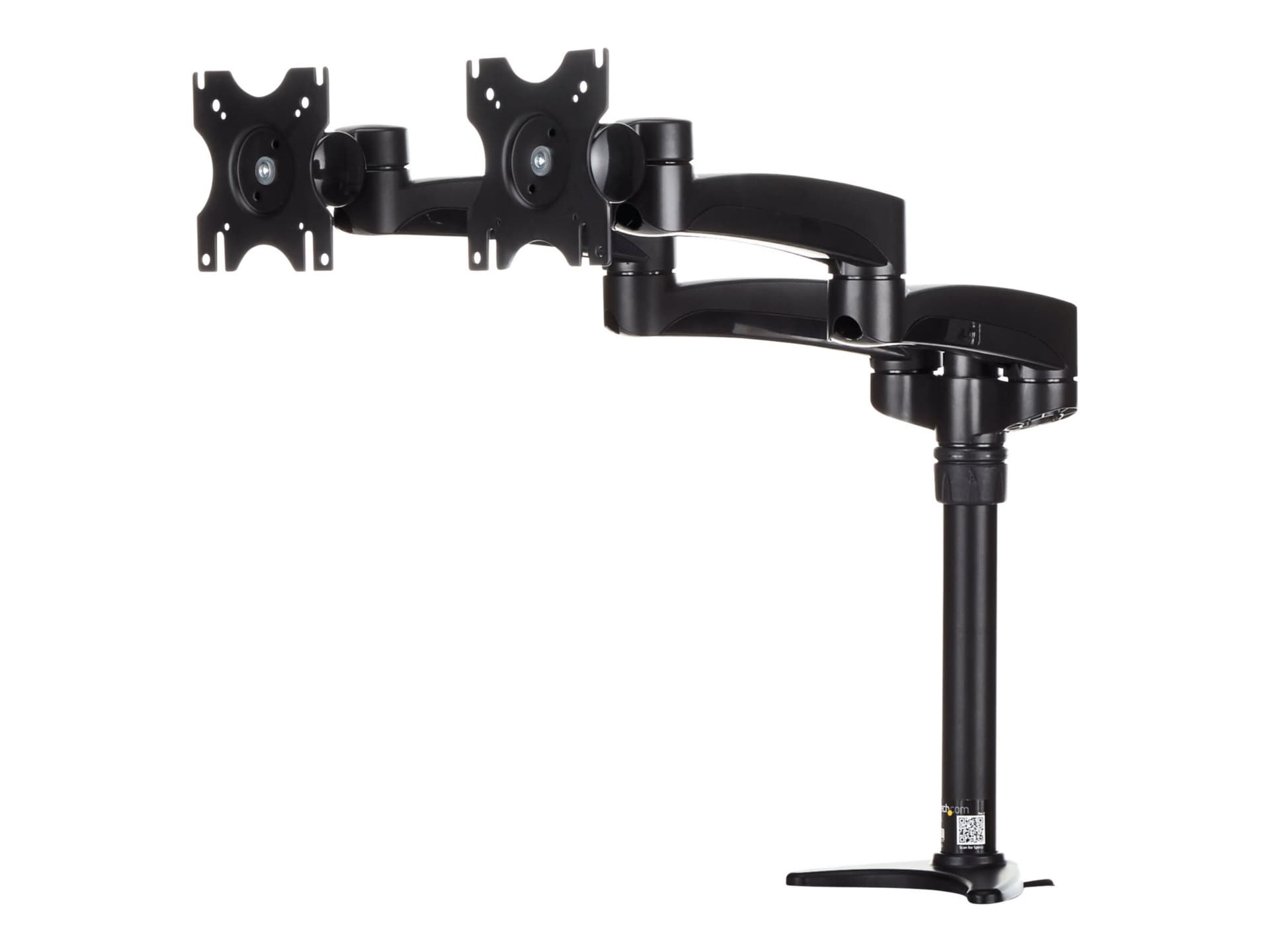 StarTech.com Desk Mount Dual Monitor Arm, Dual Articulating Monitor Arm, Height Adjustable, For VESA Monitors up to 24"