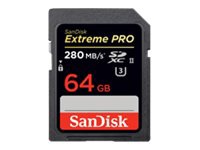 SanDisk Extreme Pro - flash memory card - 64 GB - SDXC UHS-II