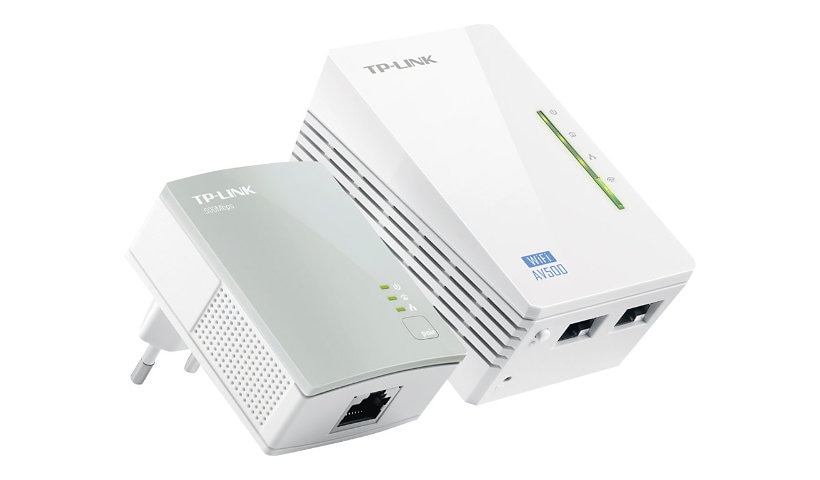 TP-Link TL-WPA4220KIT AV500 2-Port Wifi Powerline Adapter Starter Kit - powerline adapter kit - 802.11b/g/n -