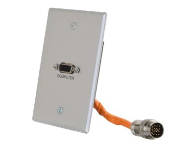 C2G RapidRun VGA (HD15) Single Gang Wall Plate - wall plate - VGA