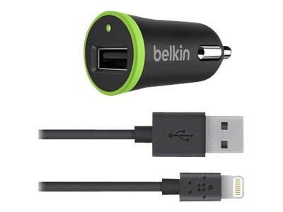 Belkin BOOST UP™ Car Charger with ChargeSync Cable(12 watt/2.4 Amp) - Black