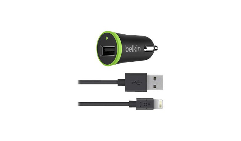 Belkin BOOST UP™ Car Charger with ChargeSync Cable(12 watt/2.4 Amp) - Black