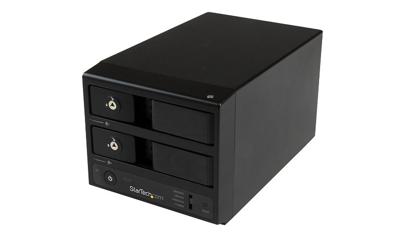 StarTech.com Dual Bay USB 3.0/eSATA Hard Drive Enclosure 3.5" - UASP