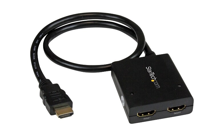 Anklage Læring Ledelse StarTech.com 4K HDMI 2-Port Video Splitter - USB or Power Adapter - 4K 30Hz  - ST122HD4KU - Audio & Video Cables - CDW.com