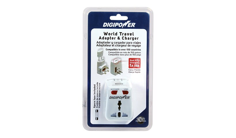 Digipower World Travel Adapter & Charger - power connector adapter with USB