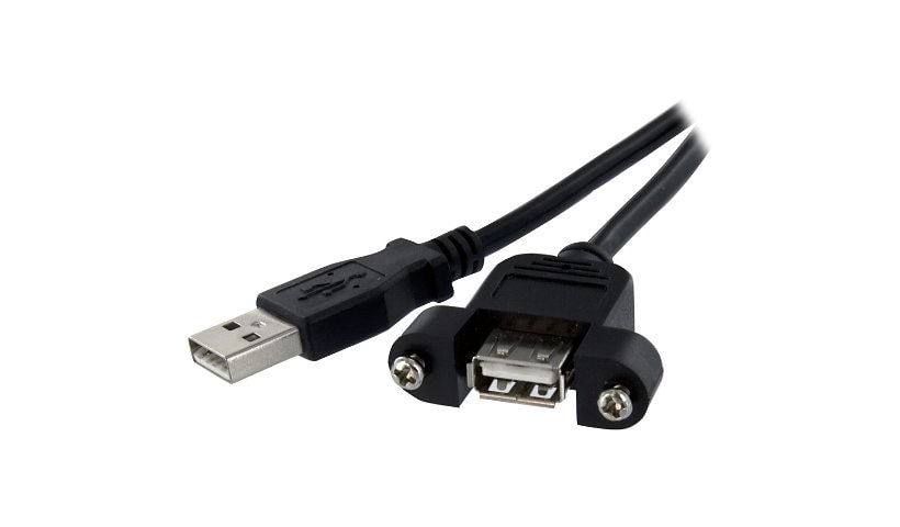 StarTech.com 2 ft Panel Mount USB Cable A to A - F/M