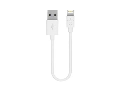 BELKIN 6IN WHT LIGHTNING TO USB 2.4A