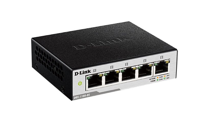 D-Link Smart Managed Switch DGS-1100-05 - switch - 5 ports - managed