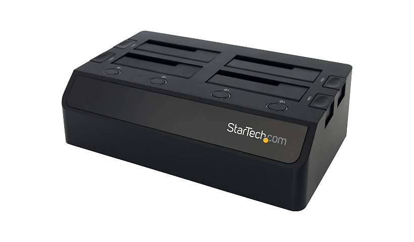 StarTech.com 4-Bay USB 3.0 to SATA Hard Drive Docking Station, 2.5/3.5" SATA III (6Gbps) SSD/HDD Dock, USB Hard Drive
