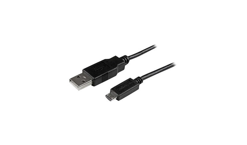 StarTech.com 1 ft Mobile Charge Sync USB to Slim Micro USB Cable for Smartphones and Tablets - A to Micro B M/M