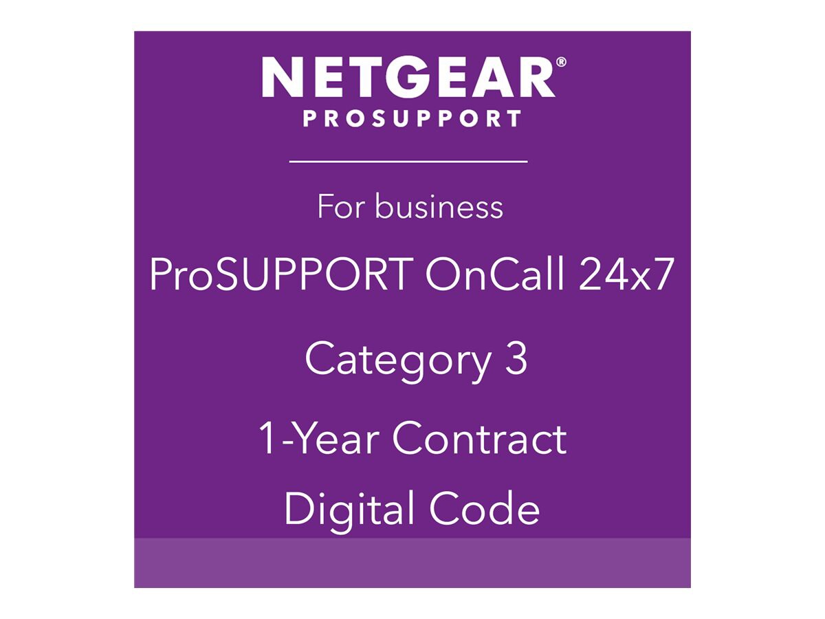 NETGEAR ProSupport OnCall 24x7 Category 3 - technical support - 1 year