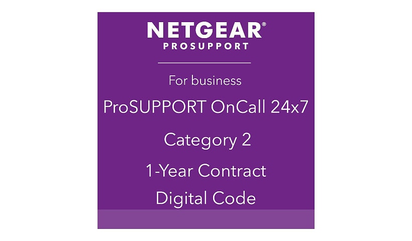 NETGEAR ProSupport OnCall 24x7 Category 2 - technical support - 1 year