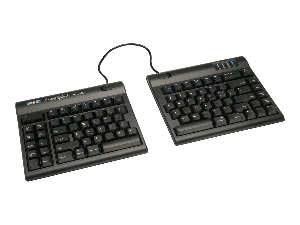 Kinesis Freestyle2 Blue for Mac - keyboard - US - black