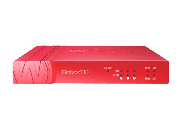 WatchGuard Firebox T10-W - security appliance - with 3 years Basic Security Suite