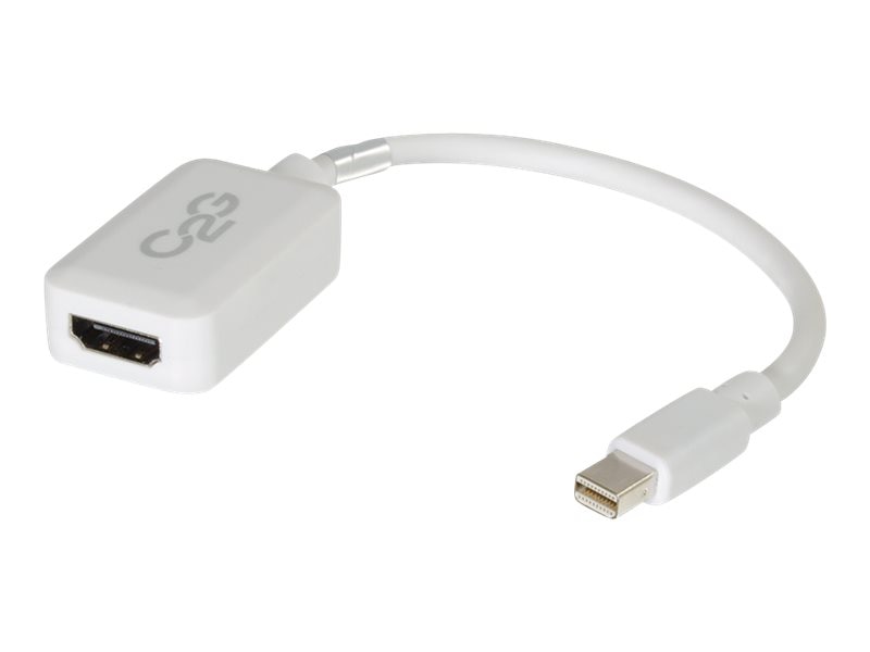 C2G Mini DisplayPort to HDMI Adapter - Mini DP to HDMI Adapter - DisplayPort 1.2 - White - M/F - adapter - DisplayPort /