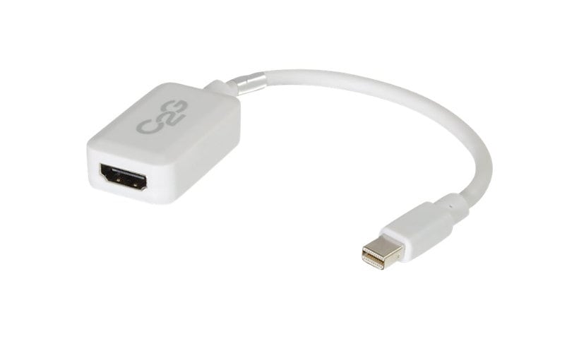 C2G Mini DisplayPort to HDMI Adapter - Mini DP to HDMI Adapter - DisplayPort 1.2 - White - M/F