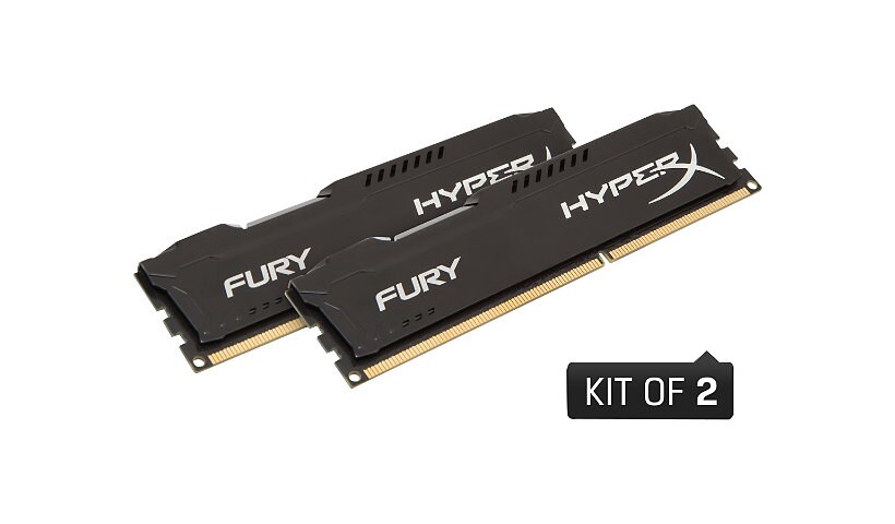 HyperX FURY - DDR3 - kit - 16 GB: 2 x 8 GB - DIMM 240-pin - 1600 MHz / PC3-