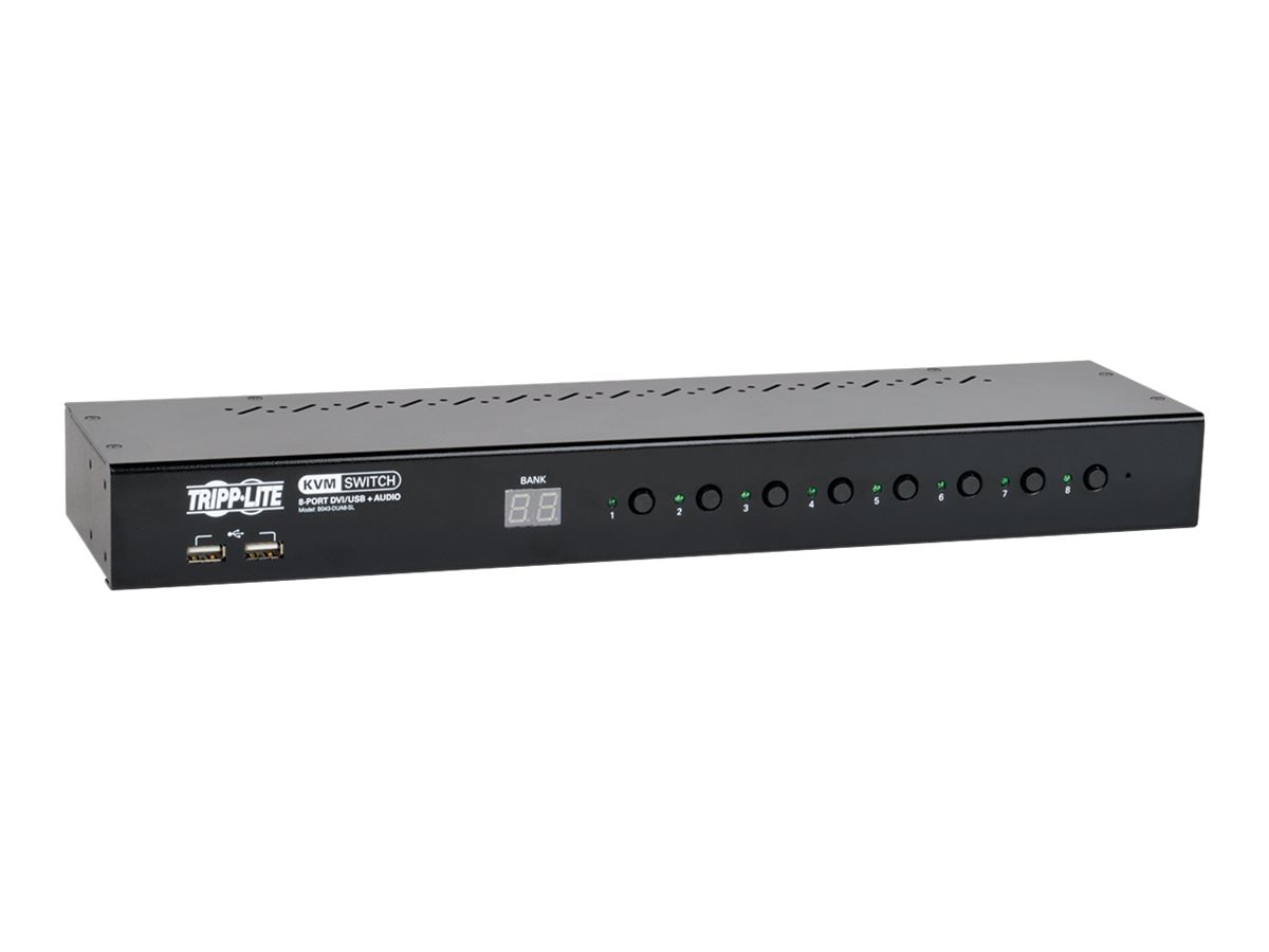 Eaton Tripp Lite series 8-Port Rackmount DVI/USB KVM Switch w/ Audio & 2-Po