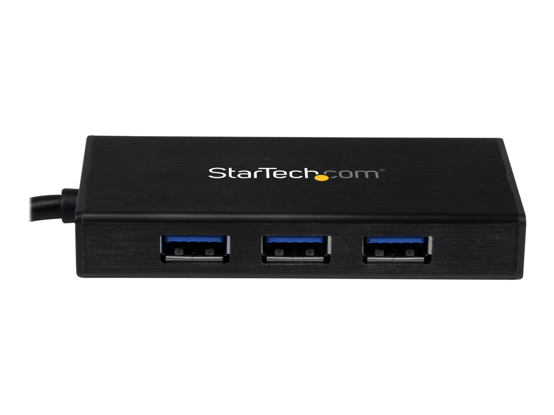 StarTech.com 3 Port USB 3.0 Hub with Gigabit Ethernet Adapter NIC, Portable  - ST3300GU3B - USB Hubs 