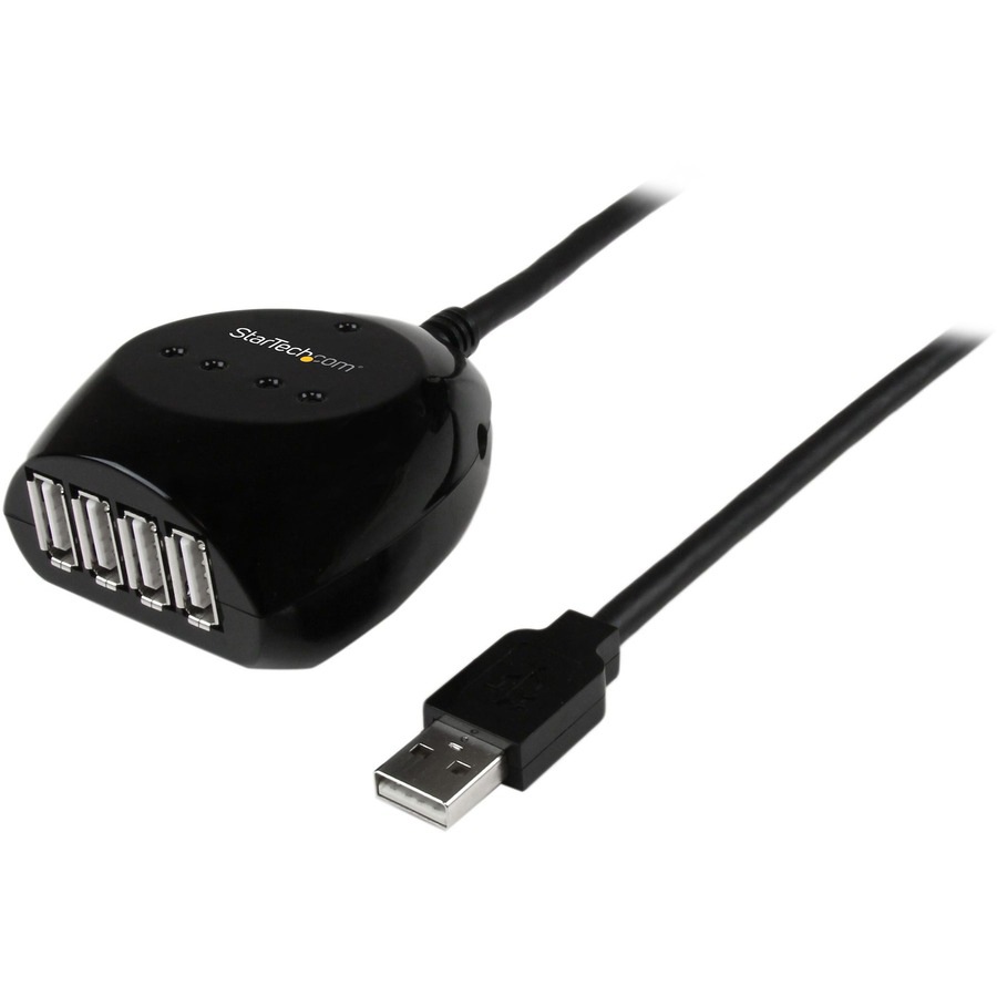 StarTech.com 15m USB 2.0 Active Cable with 4 Port Hub - 4 Port USB Hub