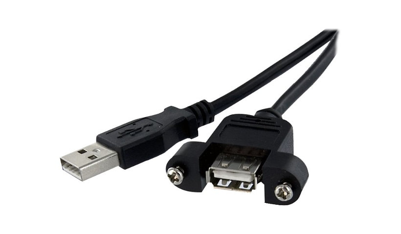 StarTech.com 2 ft Panel Mount USB Cable A to A - F/M