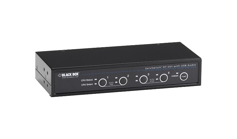 Black Box ServSwitch DT DVI with Bidirectional Audio - KVM / audio / USB switch - 4 ports