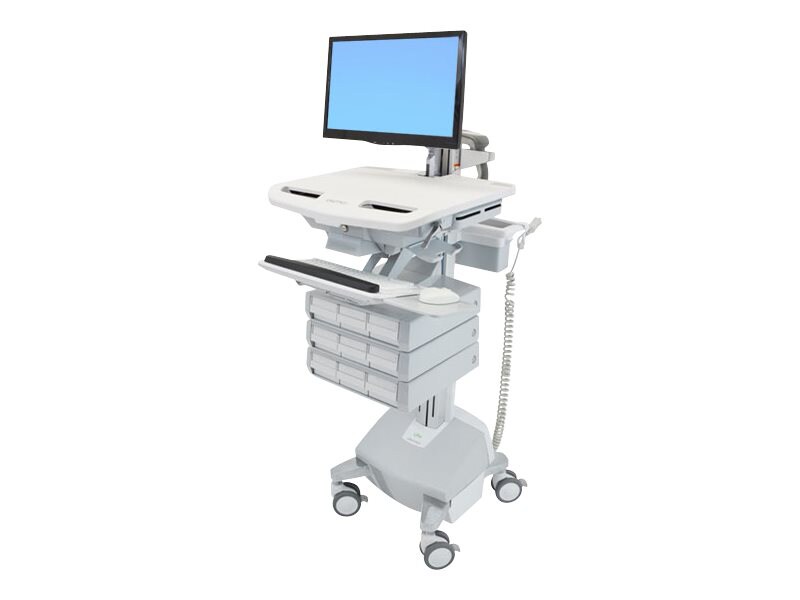 Ergotron StyleView Cart with LCD Arm, LiFe Powered, 9 Drawers - cart - for LCD display / keyboard / mouse / barcode