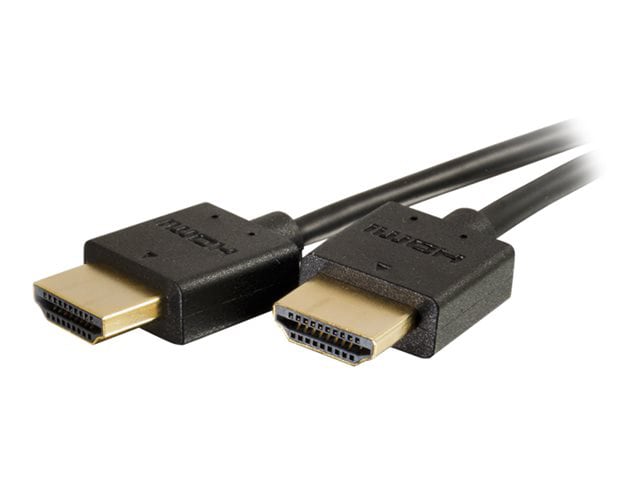 C2G Plus Series 6ft High Speed HDMI Cable with Low Profile Connectors - 4K Slim Flexible HDMI 2.0 Cable - 4K 60Hz