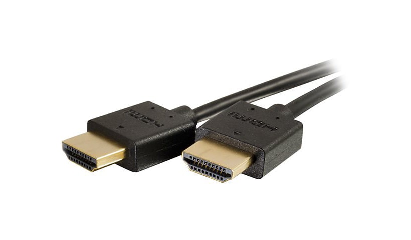 C2G Plus Series 6ft High Speed HDMI Cable with Low Profile Connectors - 4K Slim Flexible HDMI 2.0 Cable - 4K 60Hz