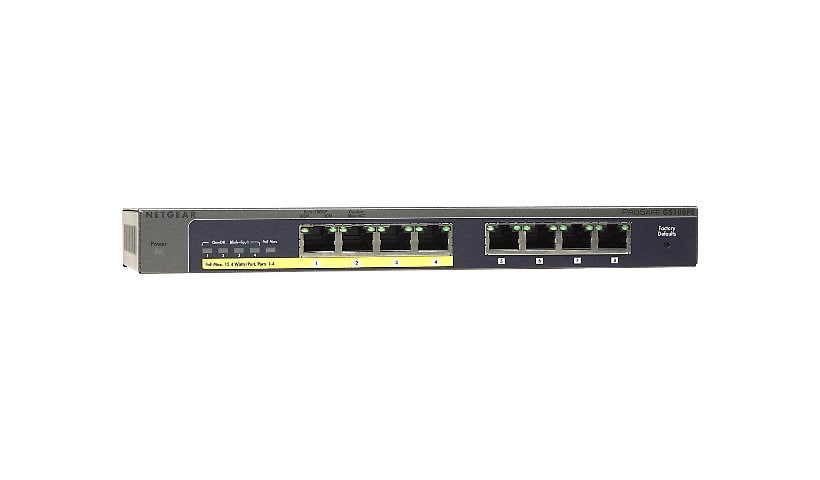 Netgear ProSafe Plus Switch 8-port Gigabit Ethernet Switch with 4-port PoE