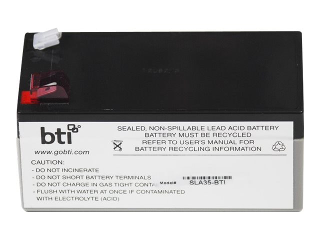 BTI RBC35 Compatible Lead Acid Battery for APC model replaces Cartridge RBC