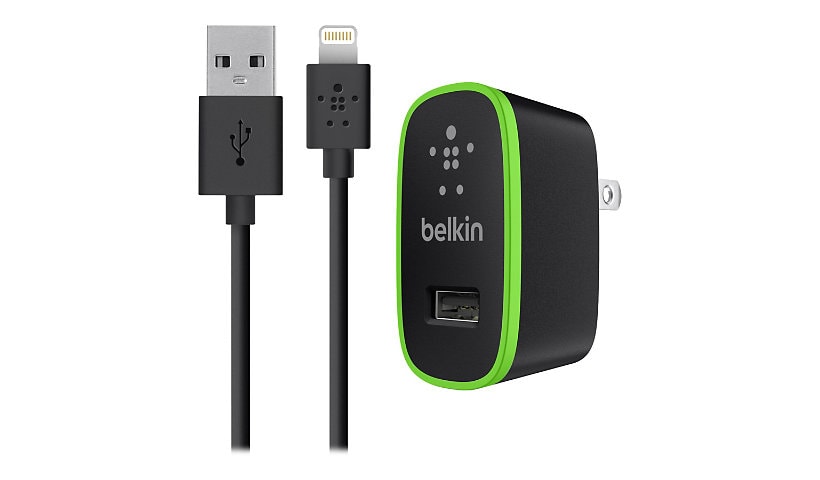 Belkin Wall Charger w/ Lightning Cable, 10 Watt, 2.1 Amp (iPhone Wall Charg
