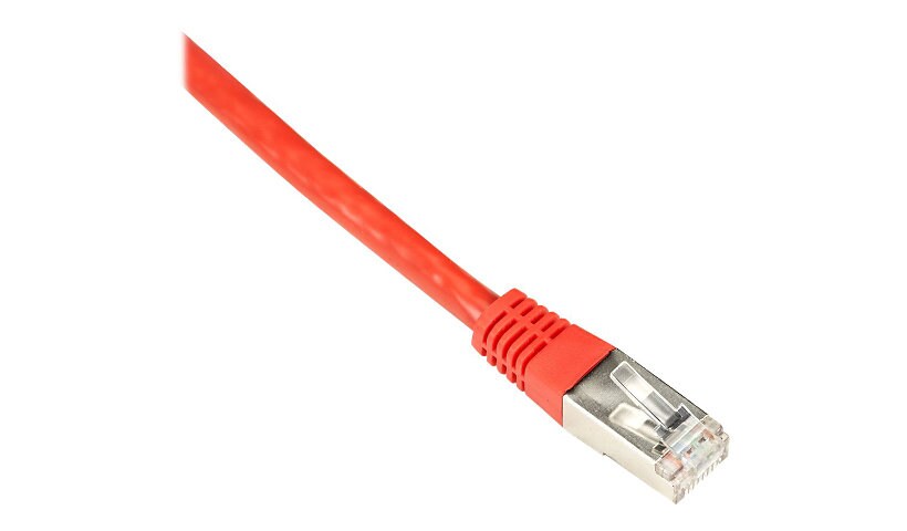 Black Box 1ft Shielded Red Cat5 Cat5e 100Mhz Ethernet Patch Cable