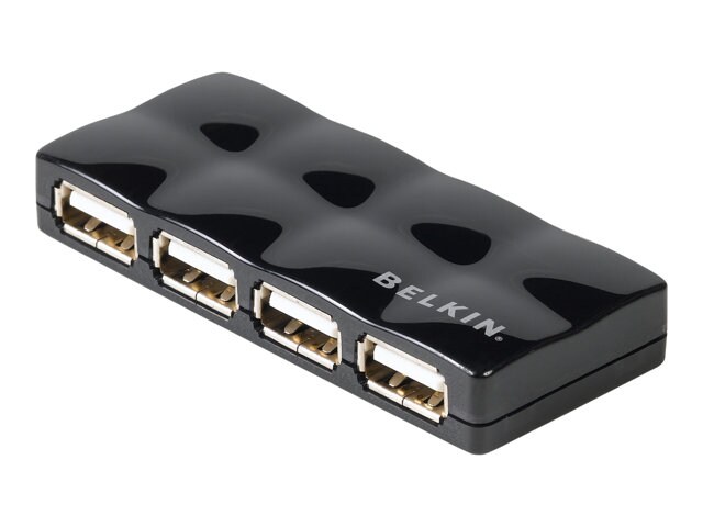 Belkin Hi-Speed USB 2.0 4-Port Mobile Hub - hub - 4 ports - desktop