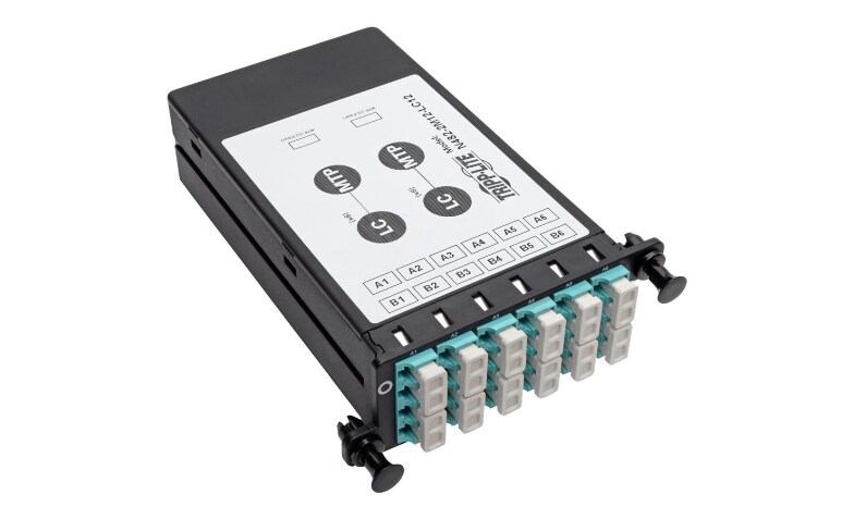 Tripp Lite 12-Fiber Patch Panel 2 MTP/MPO to 12 LC 10Gb Breakout Cassette -  breakout box