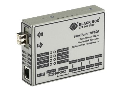 Black Box FlexPoint Modular Media Converter - fiber media converter - 100Mb LAN