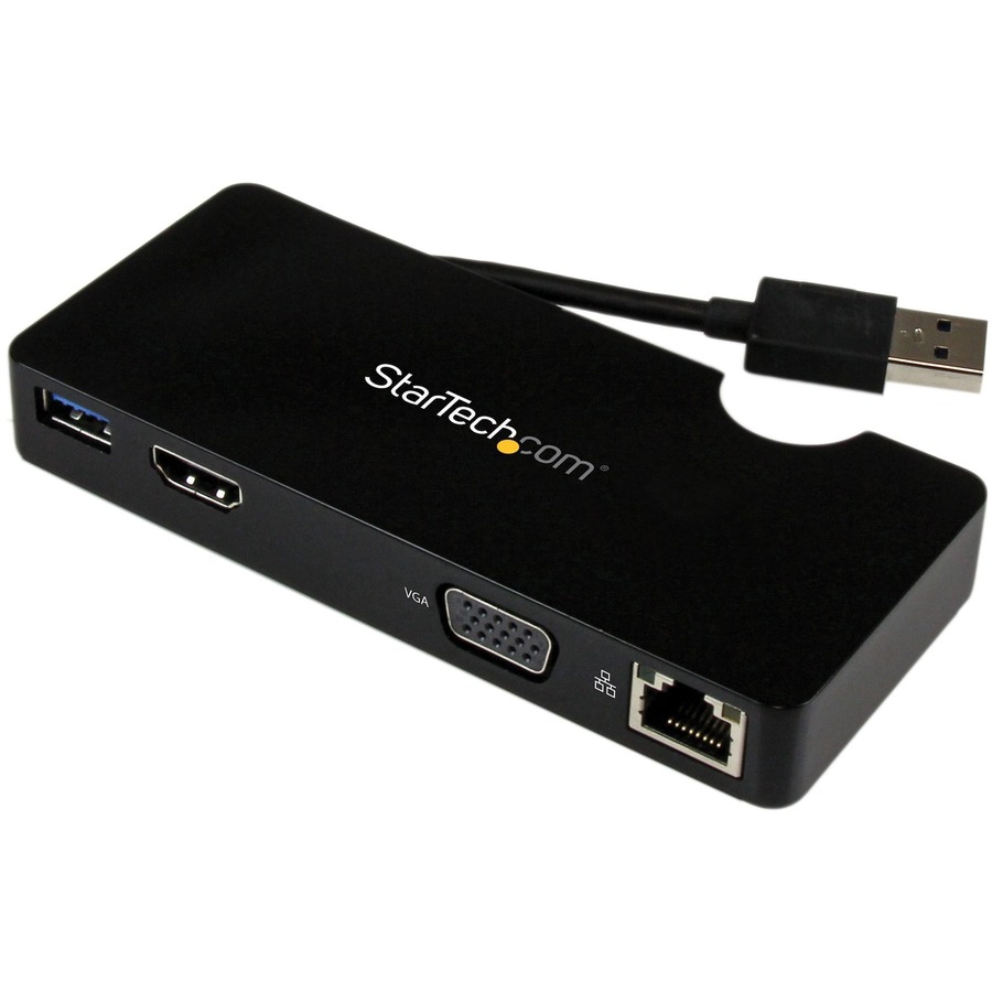 StarTech.com - Docking Station USB 3.0 de 2 Monitores para Portátil - HDMI/DVI/VGA  - Hub Ladrón 3x USB-A - GbE - Audio - Replica