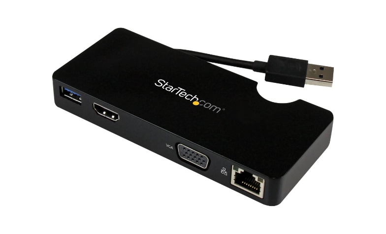 StarTech.com Portable USB Mini Docking - HDMI or VGA/USB-A/GbE - Docking Stations & Port Replicators - CDW.com
