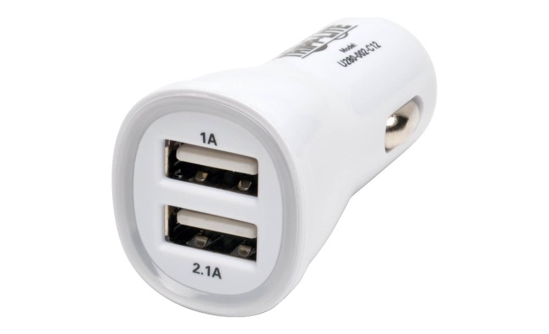 dual cigarette charger Eaton Tripp Lite Series Dual USB Tablet Phone Car Charger High Power Adapter  5V / 3.1A 15.5W car power adapter - USB - U280-002-C12 - Office Basics