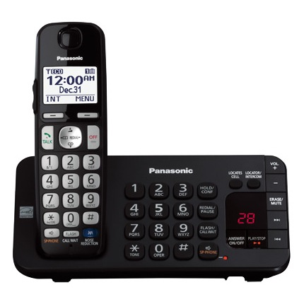 Thumbnail 3 of 3 for Panasonic KX-TGE245B - cordless phone - answering system with caller ID/call waiting + 4 additional handsets