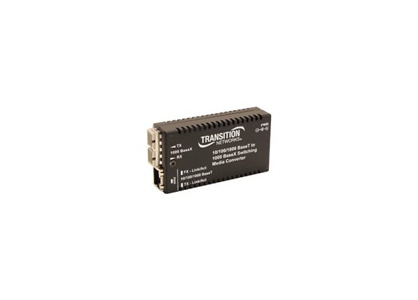 Transition Stand-Alone Mini 10/100/1000 Bridging - fiber media converter - Ethernet, Fast Ethernet, Gigabit Ethernet