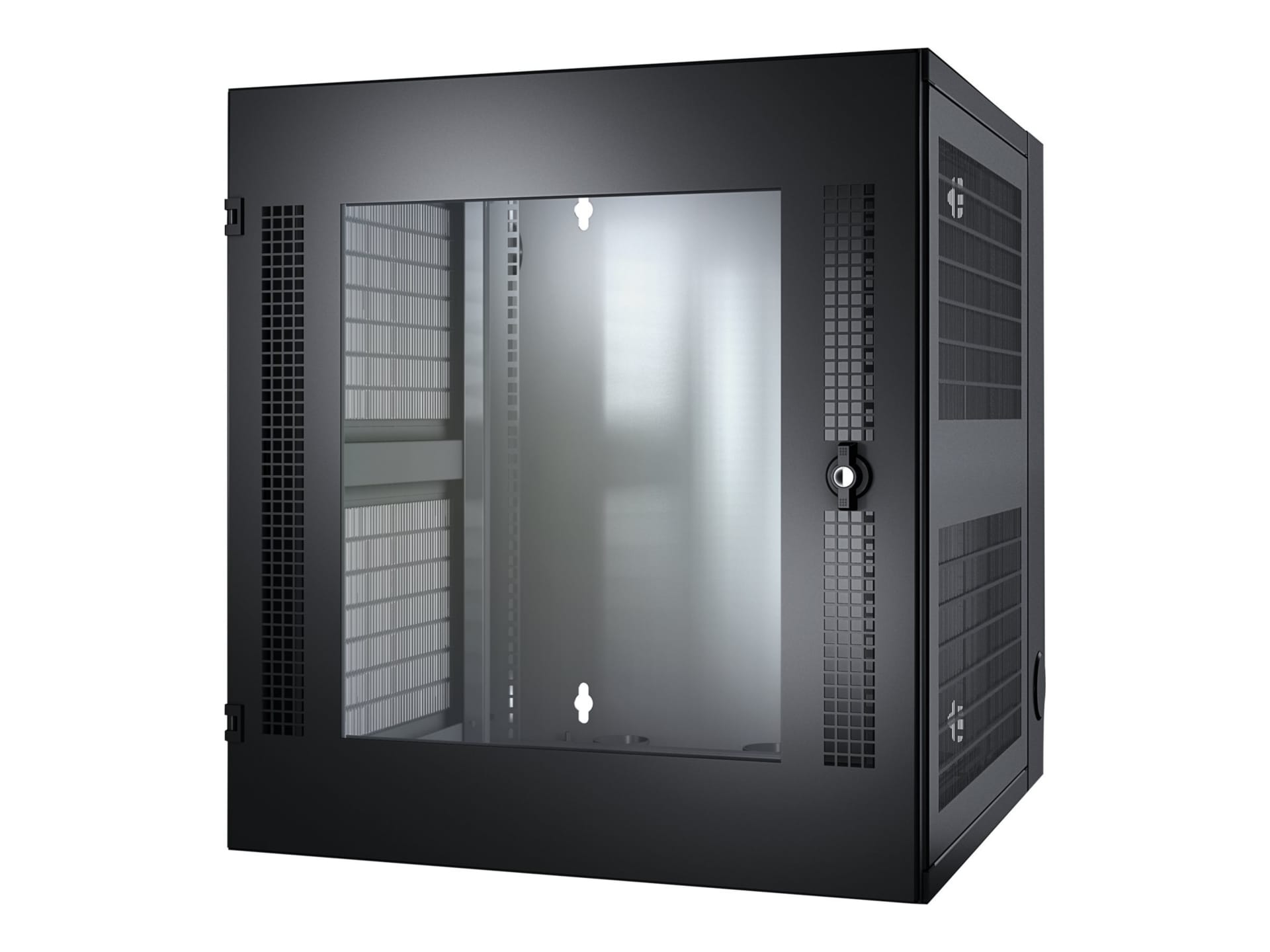 APC NetShelter 13U Wallmount Rack Enclosure Cabinet Glass Door Server Depth
