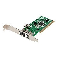 StarTech.com 4 port 1394a PCI FireWire Adapter Card - 3 External 1 Internal