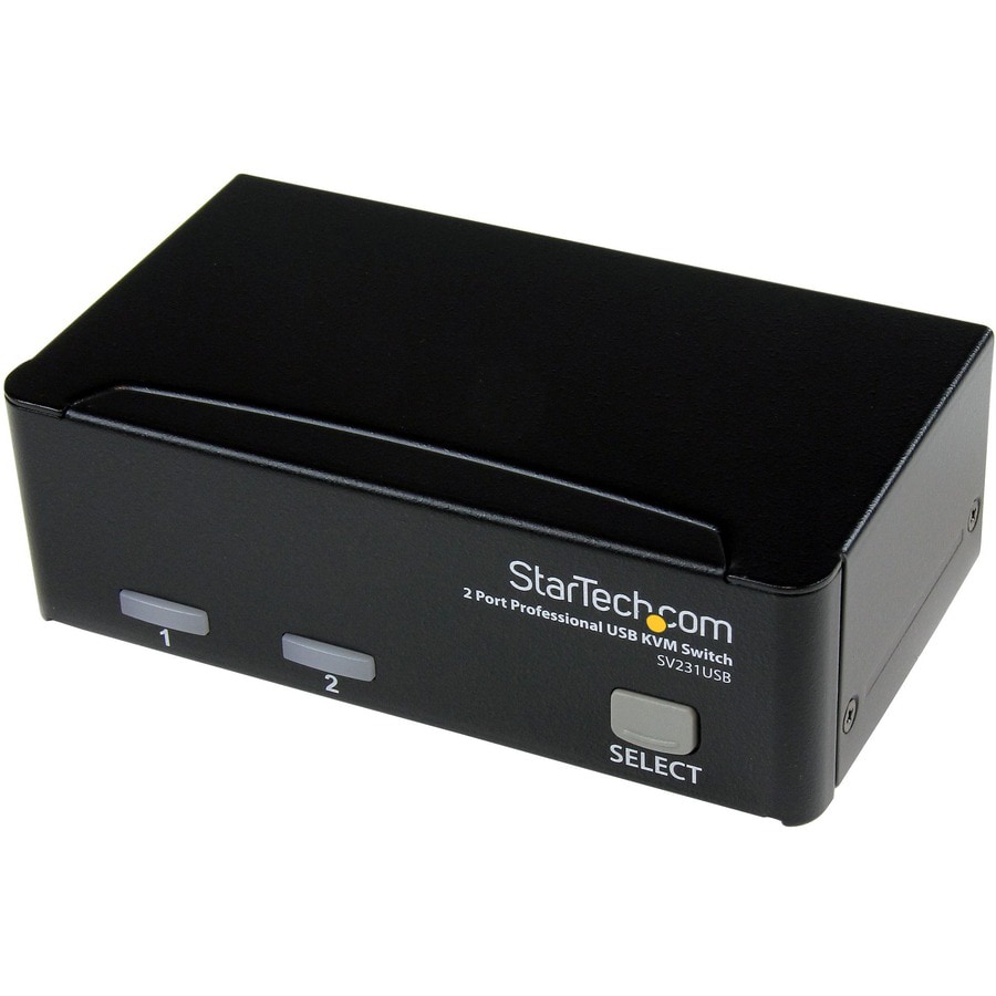 StarTech.com 2-Port USB VGA KVM Switch with Cables - Compact, Bus Powered -  SV211KUSB - KVM Modules 