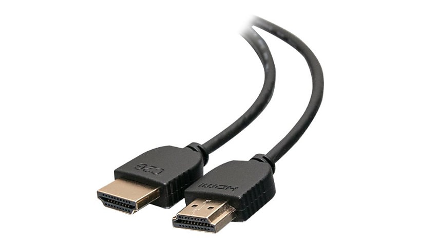 C2G Plus Series 1ft High Speed HDMI Cable with Low Profile Connectors - 4K Slim Flexible HDMI 2.0 Cable - 4K 60Hz